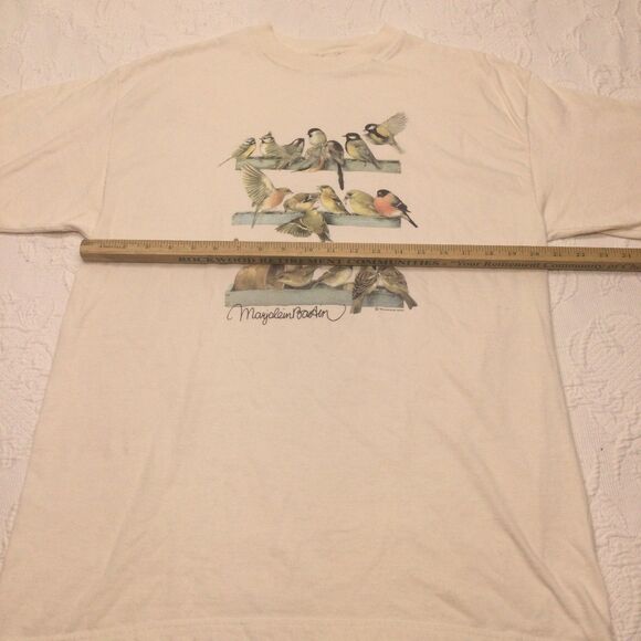 Vtg 90s Hallmark Bird Bird feeder Wildlife Shirt USA XL Cottage Cabin Cute - Picture 6 of 7